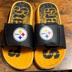 NFL Kids Slide Sandals - Black and Gold